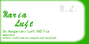 maria luft business card